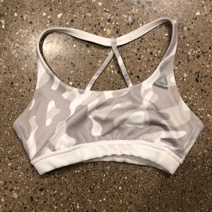 Reebok White Camo Sports Bra